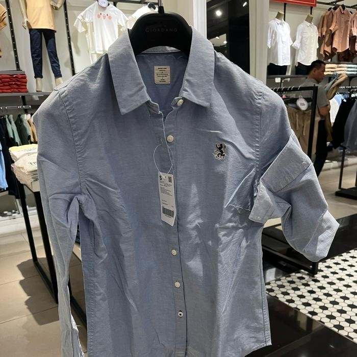 Giordano Women's Cotton Oxford Shirt Kemeja Giordano original wanita