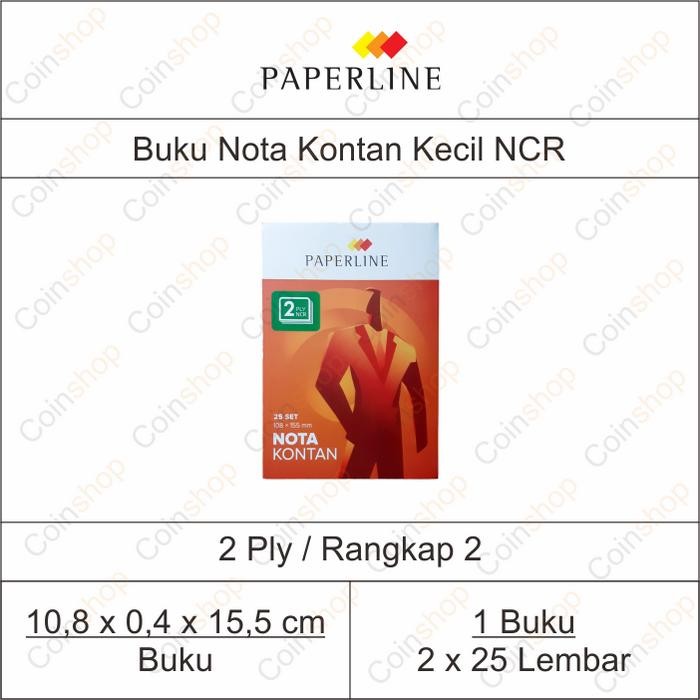 

New Buku Nota Kontan Kecil 2 Ply NCR Paperline K2