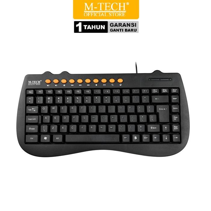 ORIGINAL MTECH Keyboard Mini Multimedia MTK 02 untuk PC Komputer Laptop Smartphone - Garansi 1 Tahun