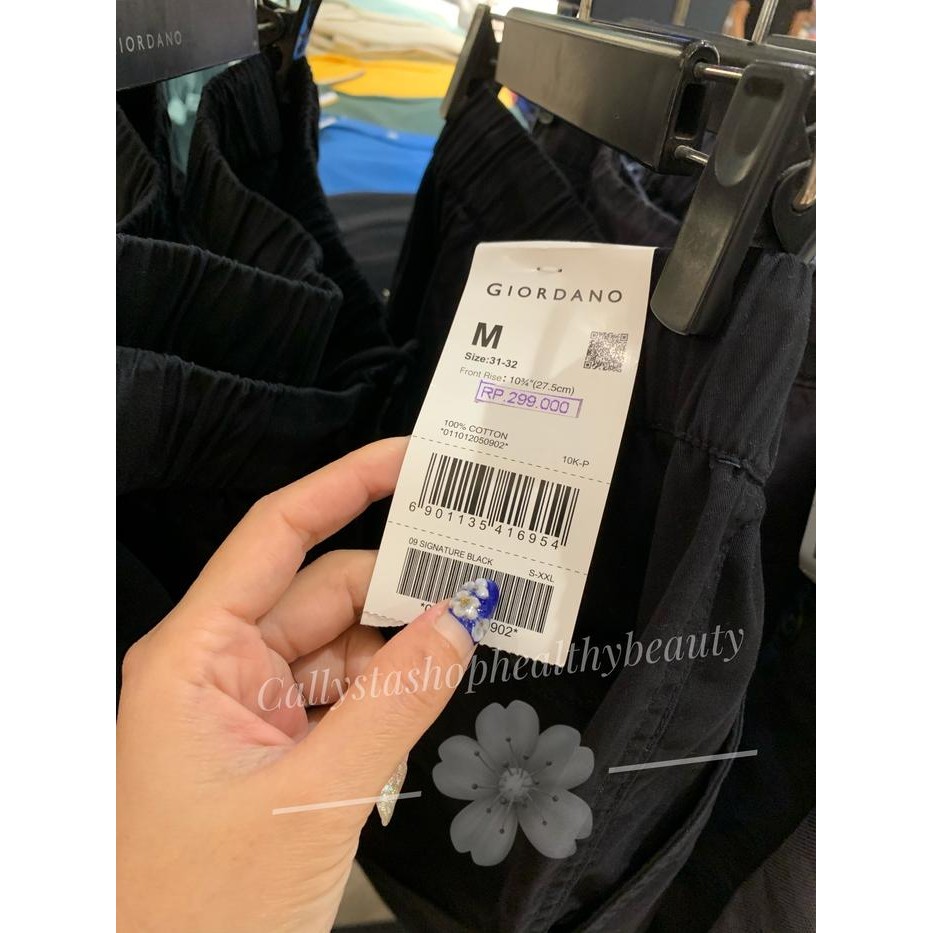 Giordano Celana Pendek Pria Black New Sale