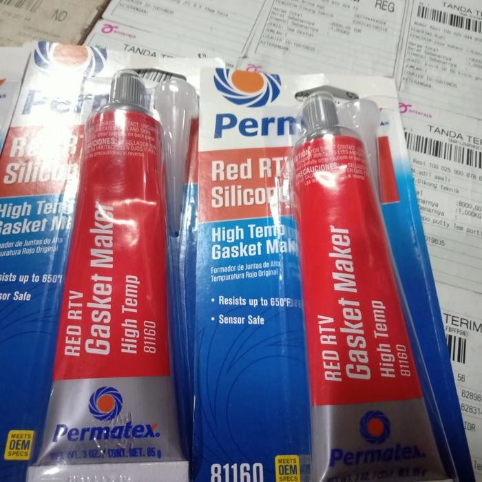 permatex red RTV 85g permatex merah hight tempe red silicone sealant