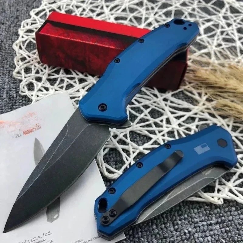 KS 17764 Wilderness Pocket Folding Knife Aluminum Handle Outdoor Hunting Jungle Survival Knife