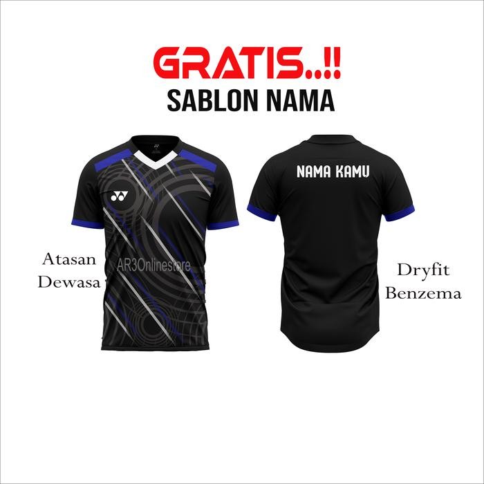 Victor Badminton - ( Free Sablon Nama ) Baju Olahraga Badminton Bulutangkis Vollly Bola Futsal Kaos