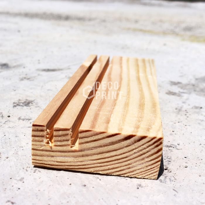 SidsWood [S2L] Penyangga Kayu Jati Belanda Dua Lubang Wood Holder untuk Pajangan Foto / Plakat