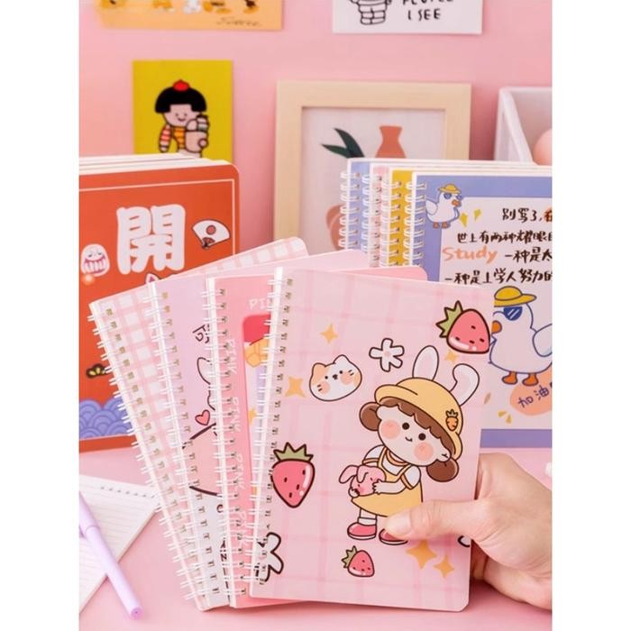 

New buku tulis sekola/Notebook A5 Buku Diary Aesthetic Buku Jurnal Buku Catatan Buku Note Stiker