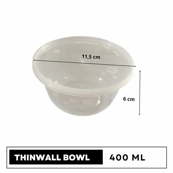 Mangkok Plastik Thinwall Bowl 400ml