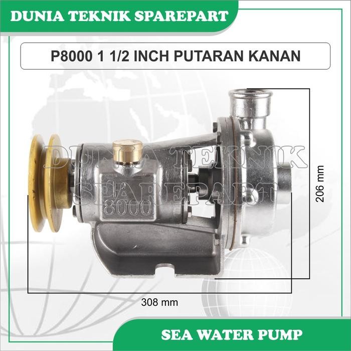 P8000 1 1/2" RH Sea water pump / Pompa air laut / Pompa keong stainles