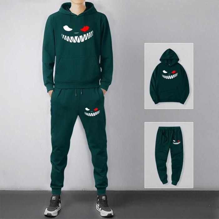 Setelan Pria Hoodie Distro dan Celana Panjang Pria 1SET Sweater Jogger Naiko - Setelan Hoodie