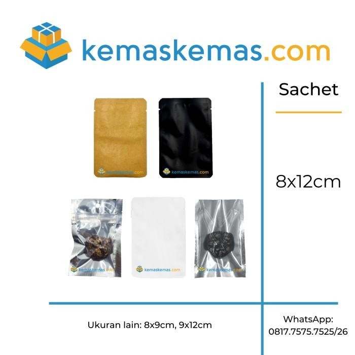 Kemasan Sachet 8x12cm Alu Foil Transparan / Kemasan Kopi Food Grade