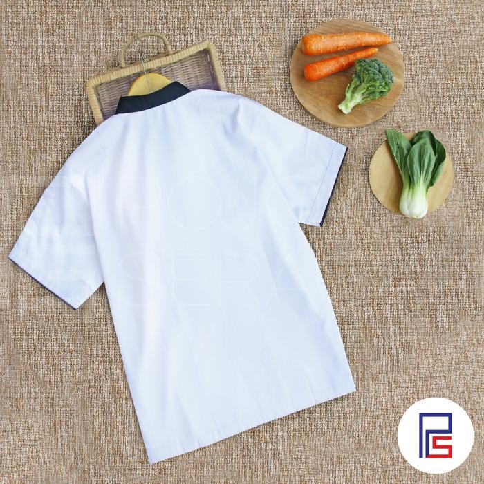 Chef Jacket Baju Koki Baju Cook Seragam Koki Putih Lengan Pendek