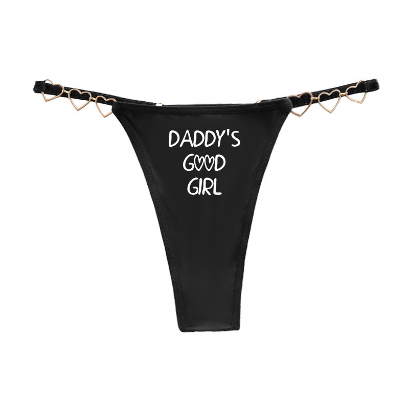 DADDY'S GOOD GIRL Sexy Thong for Women Love Decoration Cotton Crotch Low Rise Underwear Girlfriend