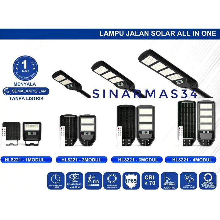 Lampu Jalan Solar 30watt LED PJU All in One LED Solar Cell 30w