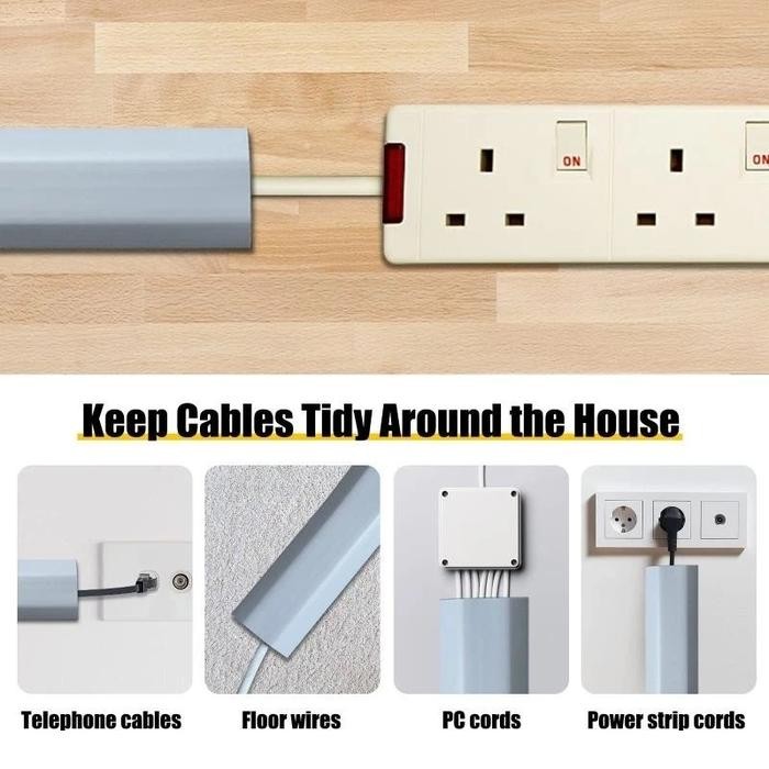 Penutup Atau Pelindung Kabel Listrik Untuk Manajemen Kabel Cable Organizer Kabel Dinding Dan Lantai