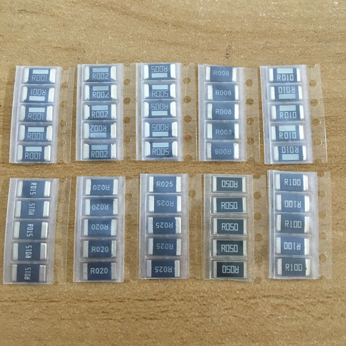 IMPORT 50PCS Alloy resistance 2512 SMD Resistor Samples kit ,10 kindsX5pcs=50pcs R001 R002 R005 R008