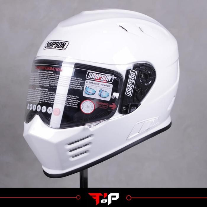 SIMPSON VENOM WHITE GLOSS HELM BANDIT
