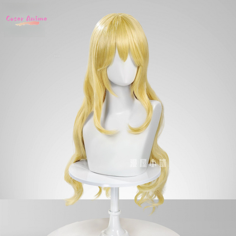 ANIME MIYAZONO KAORI COSPLAY WIG LONG GOLDEN CURLY HAIR HEAT RESISTANT SYNTHETIC WIGS
