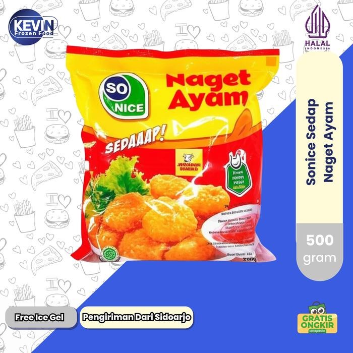 So Nice Sedap Naget Ayam 500 Gram – Chicken Nugget Frozen Food Enak & Praktis Siap Goreng
