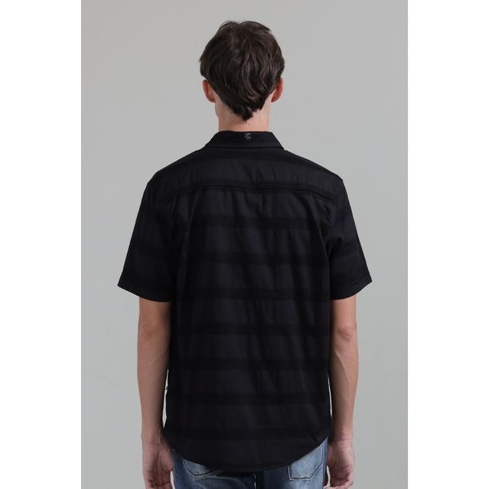 7ccl- Emba Denim - Julius Two Kemeja Pria Lengan Pendek Motif Stripe