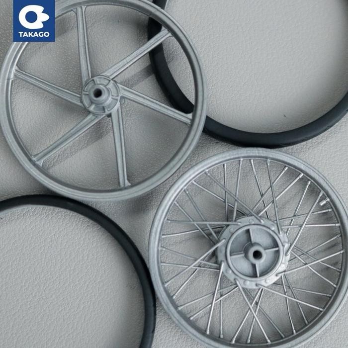 Roda Ban Velg Miniatur Motor Drag Bike 1:12 By Motoblazter- Roda Set Miniatur Motor Drag