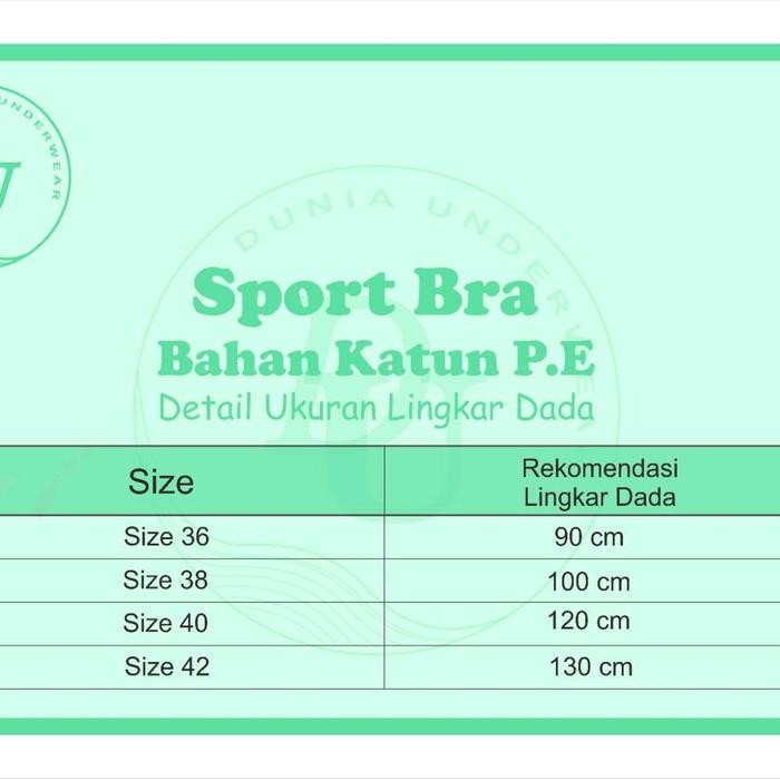 gtSport- Sport Bra Winalin / 6Pcs Bh Busa Tipis Winalin