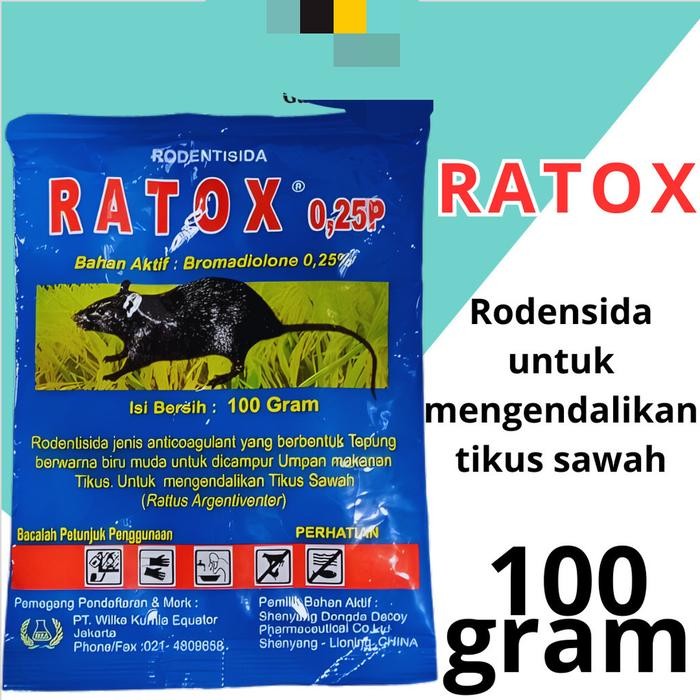 AMPUH racun tikus ratox 100 gr / ampuh umpan TIKUS