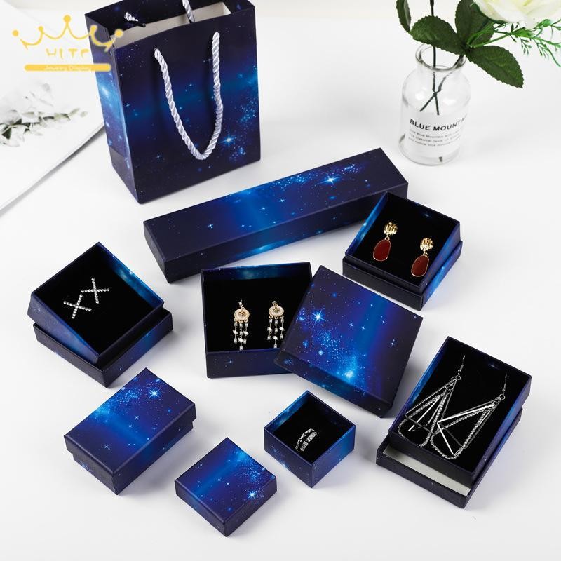 Blue Star Jewelry Packaging Box Ring Bracelet Gift Box Necklace Pendant Storage Jewelry Box