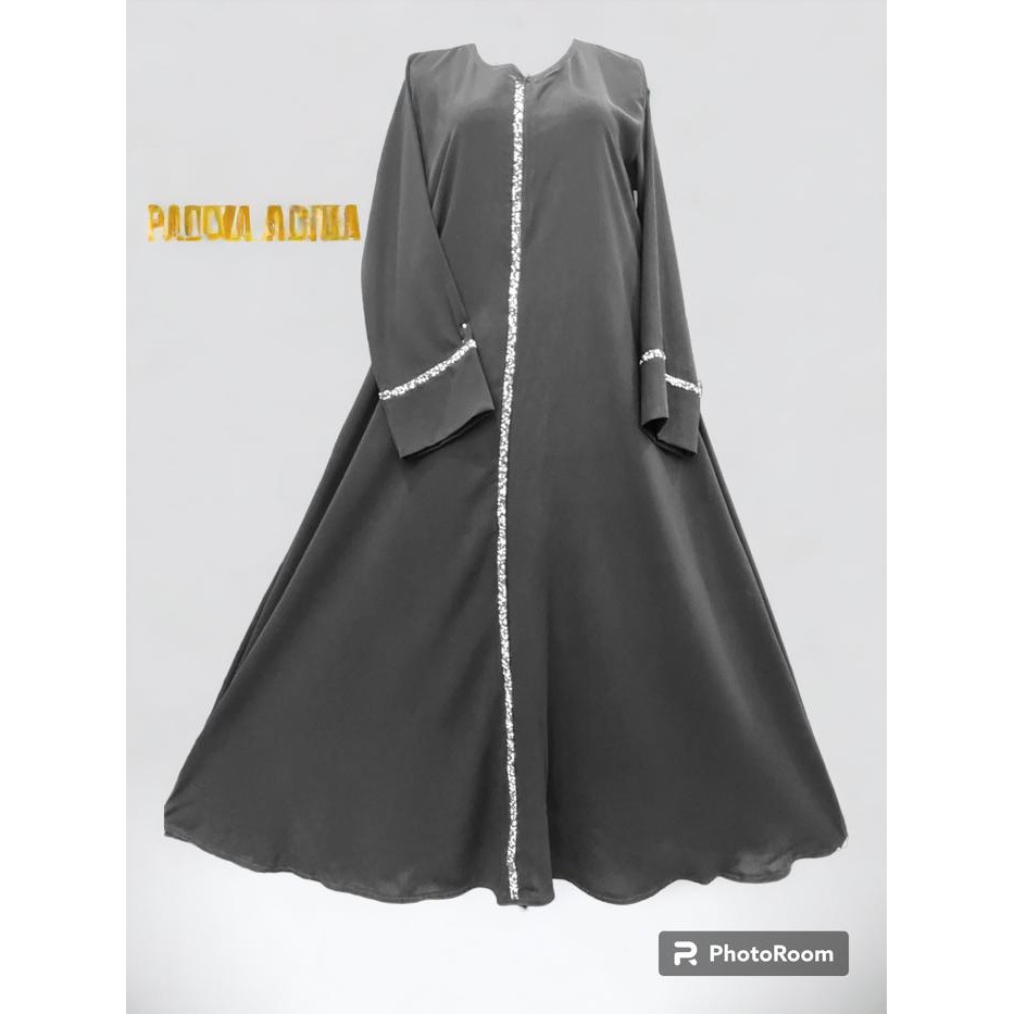 KirimCpT- Abaya Fadia Dress Turkey Gamis Arab Basic By Griya Muslimah Temboro Syari Cantik Mewah