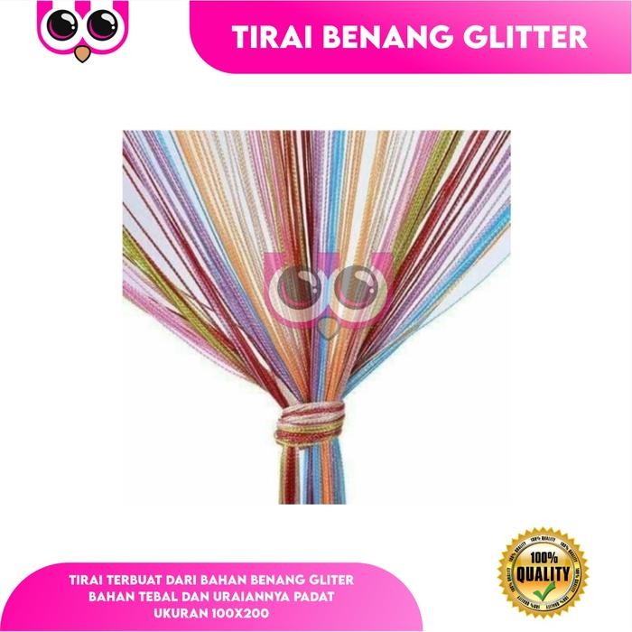 4psy- [Glitter] New Tirai Benang Glitter Polos