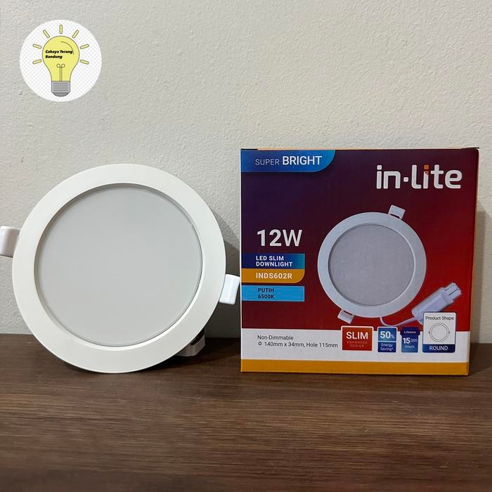 dfue- Lampu Led Plafon Inlite Slim Downlight 12Watt - Inds602R