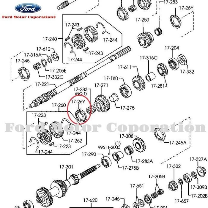 Ring Syncromis Gigi Kuningan Operan Transmisi Gear 1 Ford Ranger Tdci
