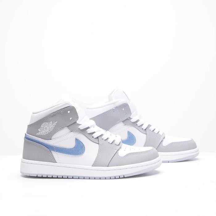 Jordan 1 Mid Wolf Grey Aluminium White