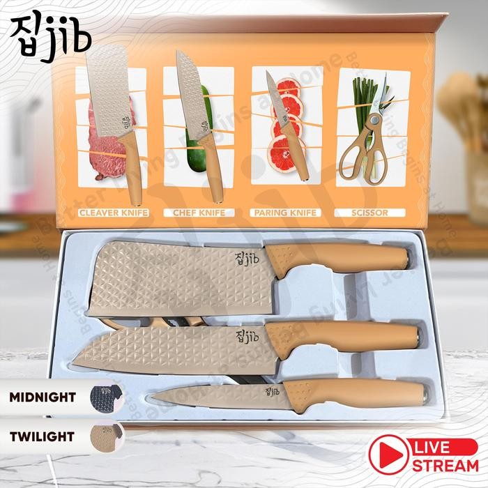 [EXCLUSIVE KOKOPANCI] JIB Diamond Knives Set / Knife Set Diamond Anti Karat / Pisau Dapur