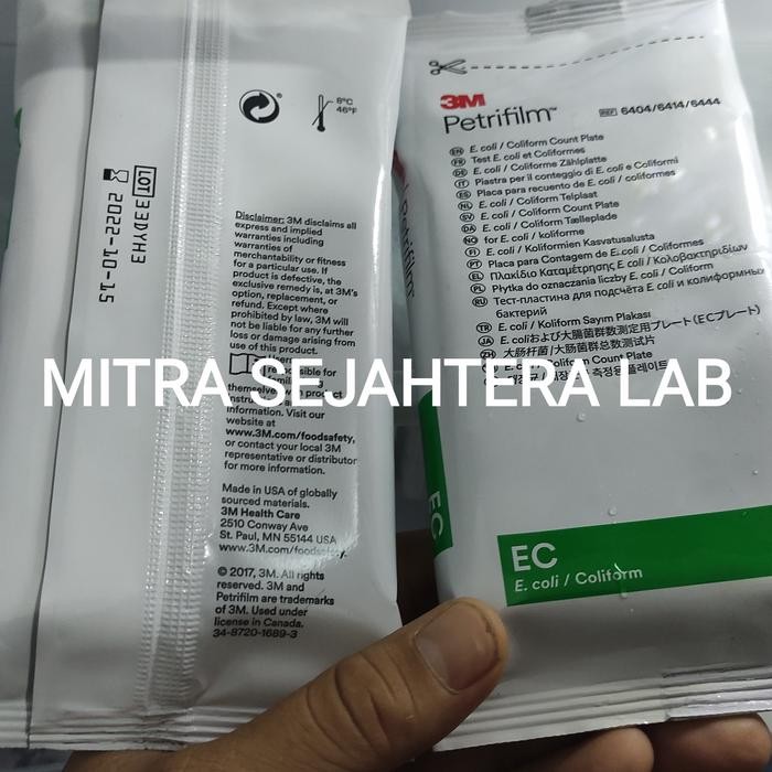 Neogen Petrifilm E.Coli Coliform Count Plate 25/Pack 6404 / Ec / E. Coli Dulunya 3M