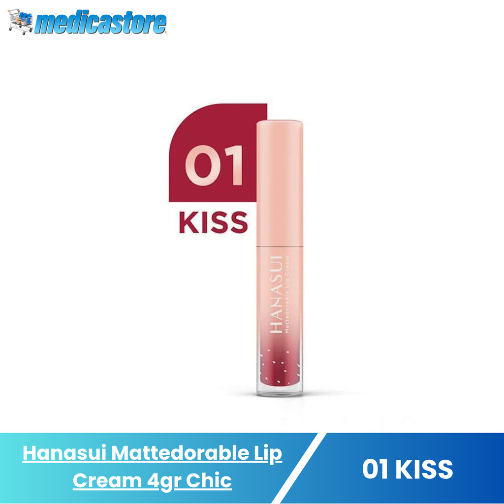 HANASUI Matted Lip Cream No. 01 Kiss 4gr - Lipstik Cair Tahan Lama