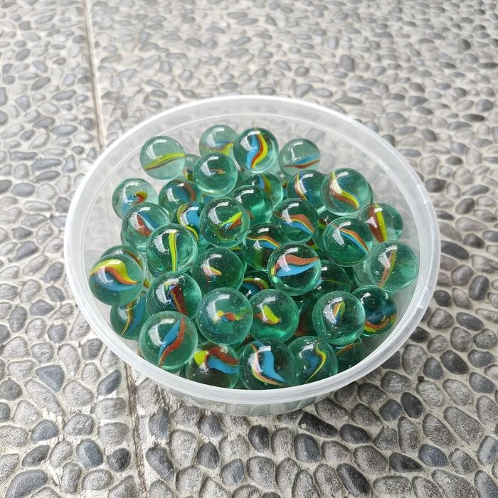 Hobi3s- Mainan Kelereng Gundu Kleci Marbles Bening Kecil Isi 100