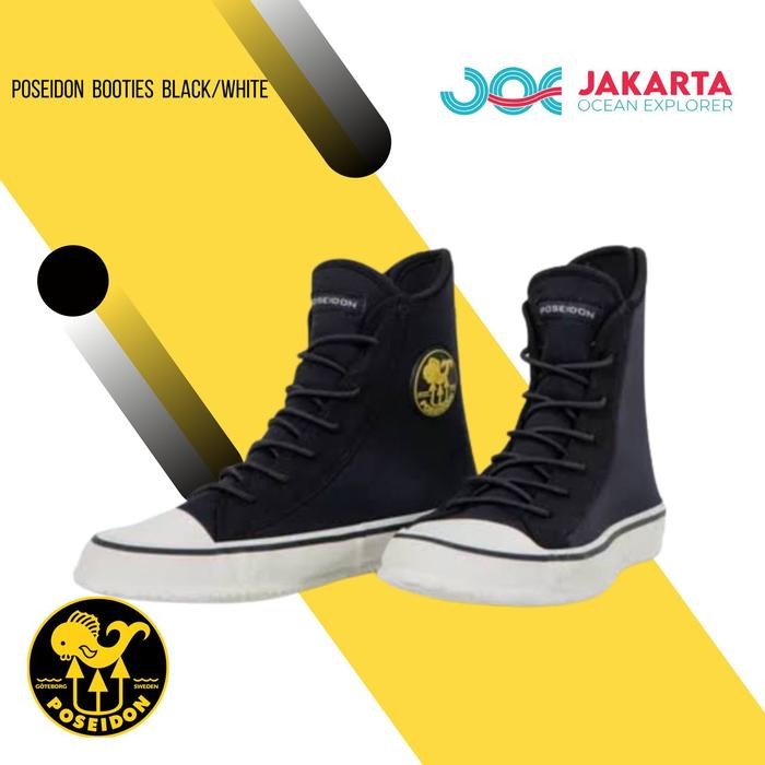 Poseidon One Shoe Black/White / Booties Diving / Scuba Diving