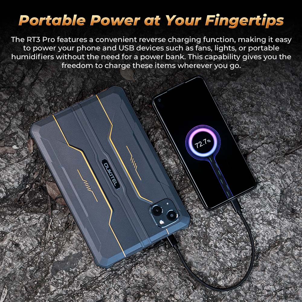 OUKITEL RT3 PRO 8-inch HD Rugged Tablet 13.9mm Ultra-Slim Profile IP68 &IP69K & MIL-STD-810H,