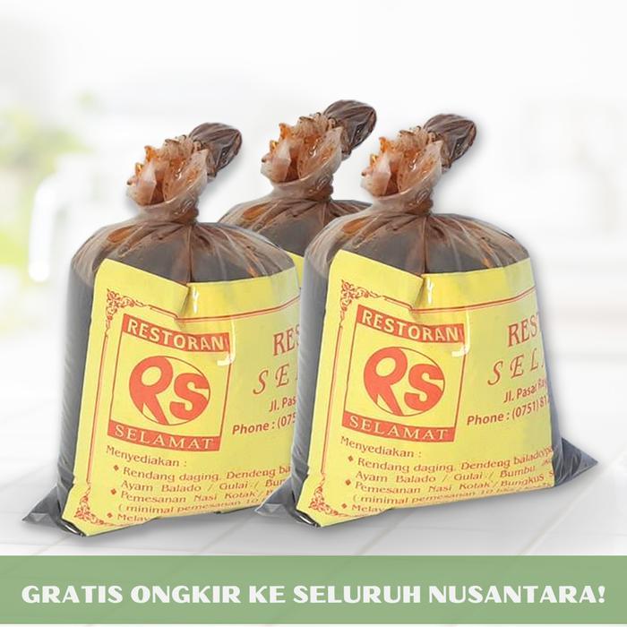 Rendang Daging Sapi Selamat Padang Kemasan 1/2 Kg