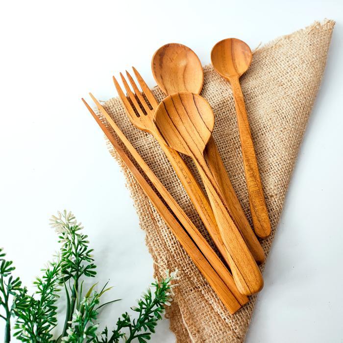 Sujeo Korea - Sendok Kayu/ Sendok Korea/ Cutlery Set/ Sumpit Kayu Terlaris