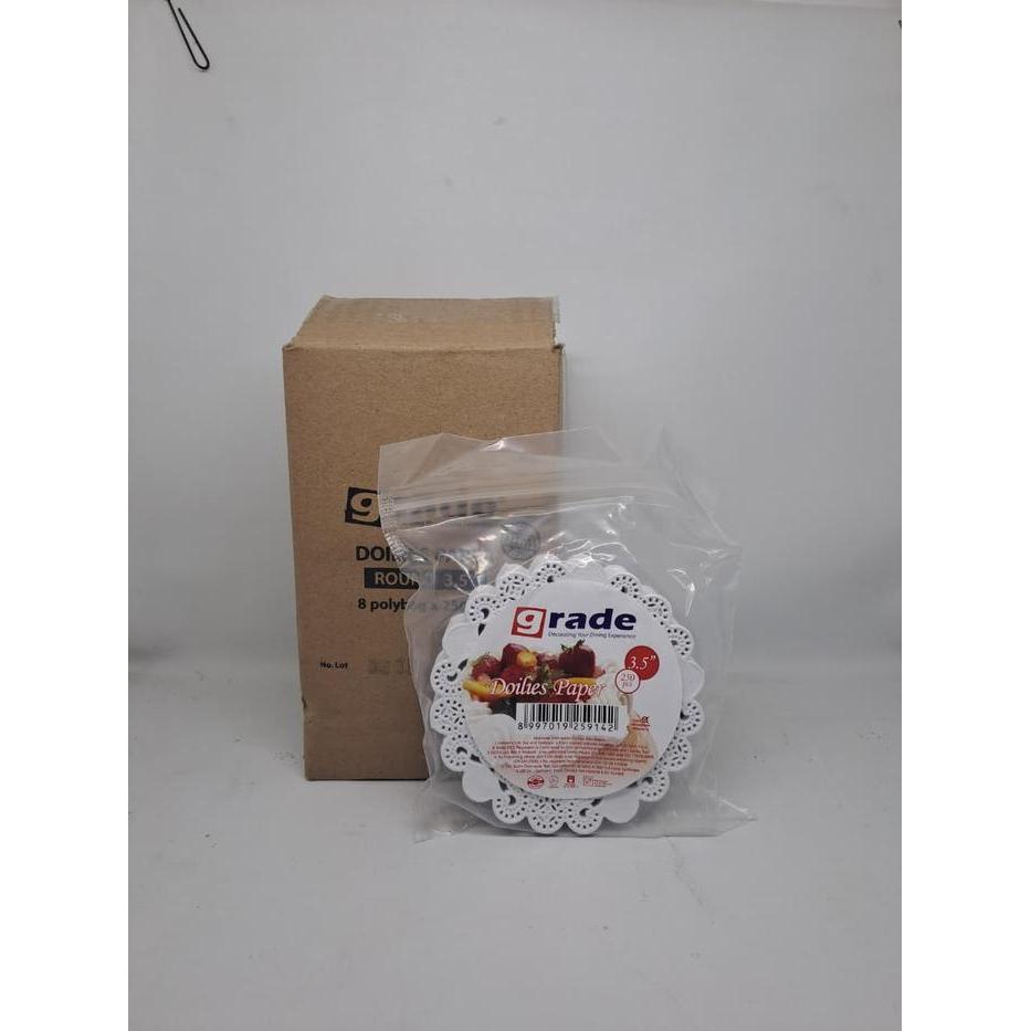 Grade Paper Doilies Round 250pcs - Kertas Doilies Bulat