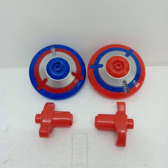 Mainan Gasing Led Gyroscope Perisai Captain America Musik Nyala Lampu