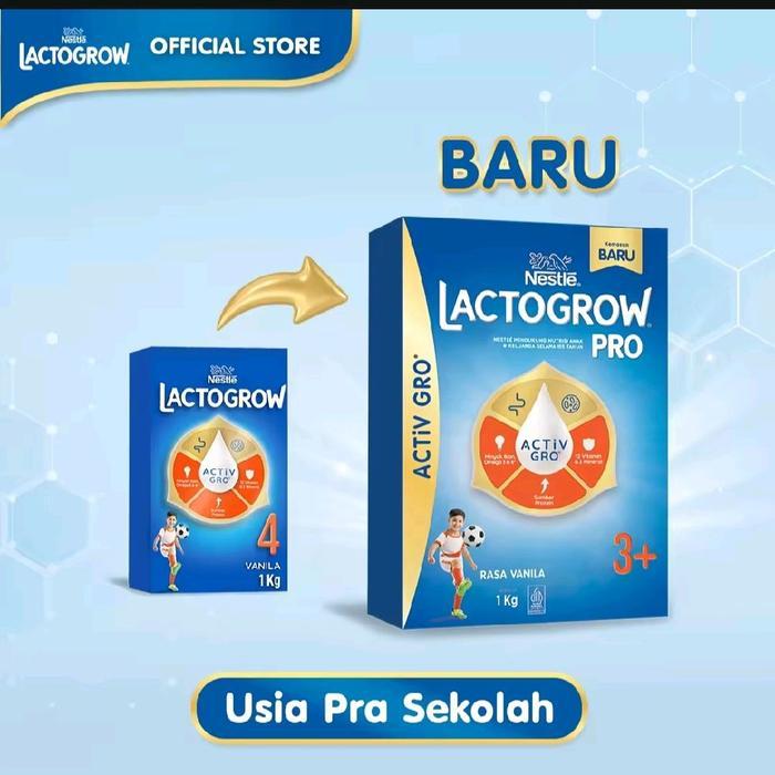 LACTOGROW 3 PRO MADU / VANILA 1 KG 1KG 1000 G SUSU BAYI BUBUK PERAWATAN