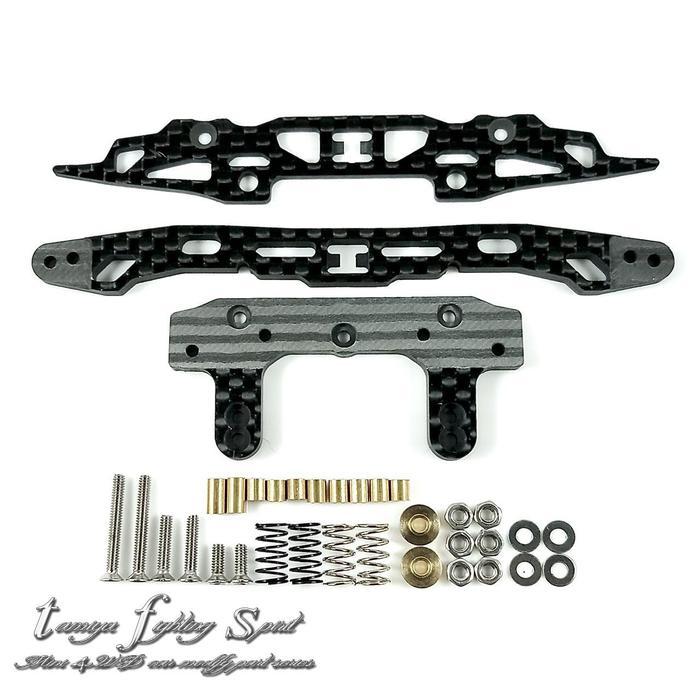 Rep Bumper Tamiya Sliding Bumper Front Custom Carbon - FRC67