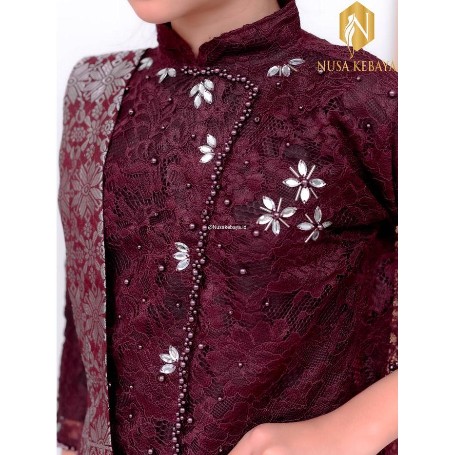 Nusa Kebaya Setelan Kebaya Anak Gandari Model Kebaya Janggan Brokat Modern Kebaya Anak Umur
