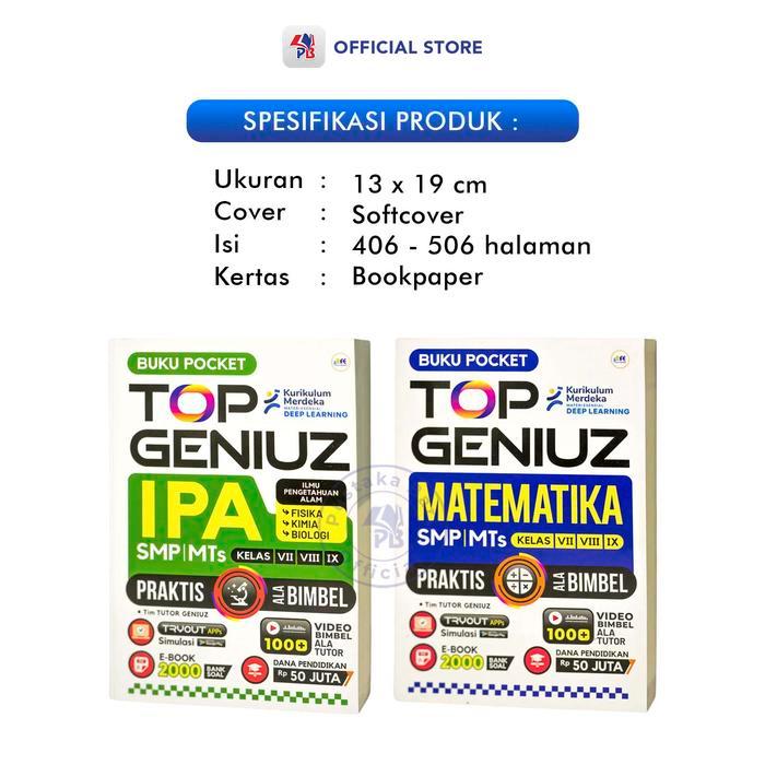 Buku Poet Top Genius IPA / Matematika SMP/MTs Kelas VII VIII I Deep Learning / FO EDUKASI