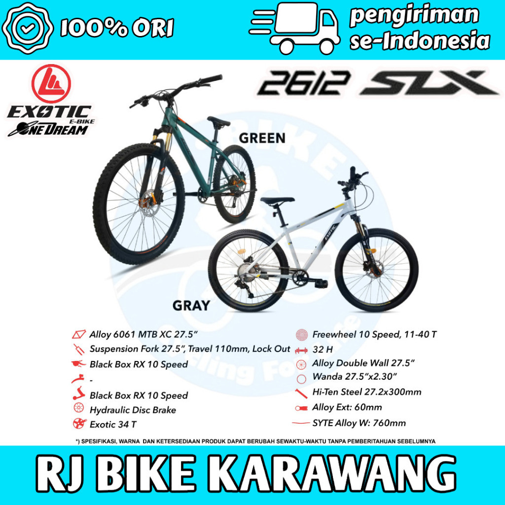 Sepeda Gunung MTB 27.5 inch Exotic 2612 AH 2612 AF & Genio M543 M545 M701 M702 M703  Element Cyber X