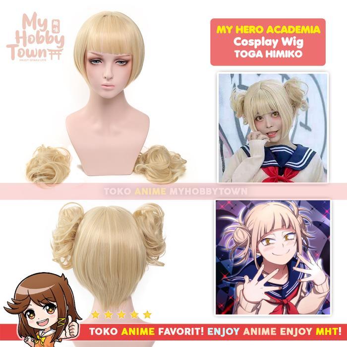 W Cosplay Anime ku no Hero Academia : Toga Himiko Rambut Palsu