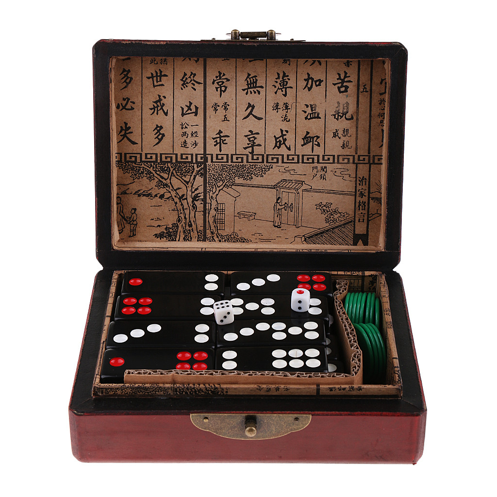 Chinese Pai Gow Paigow Tiles Set Domino Casino Game Party Fun Toy for Entertainemnt