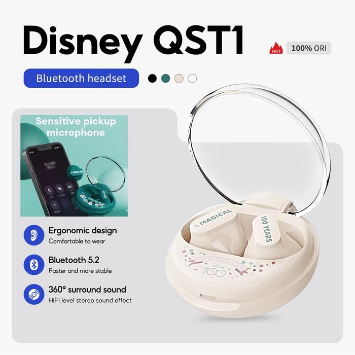Disney QST1 Mini TWS True Wireless Earbuds Bluetooth Headset