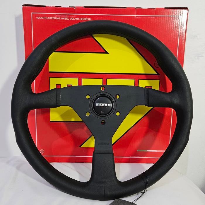 Stir Racing Momo Montecarlo Italy Black Like Original Stir Racing 14 Inch Datar Hitam